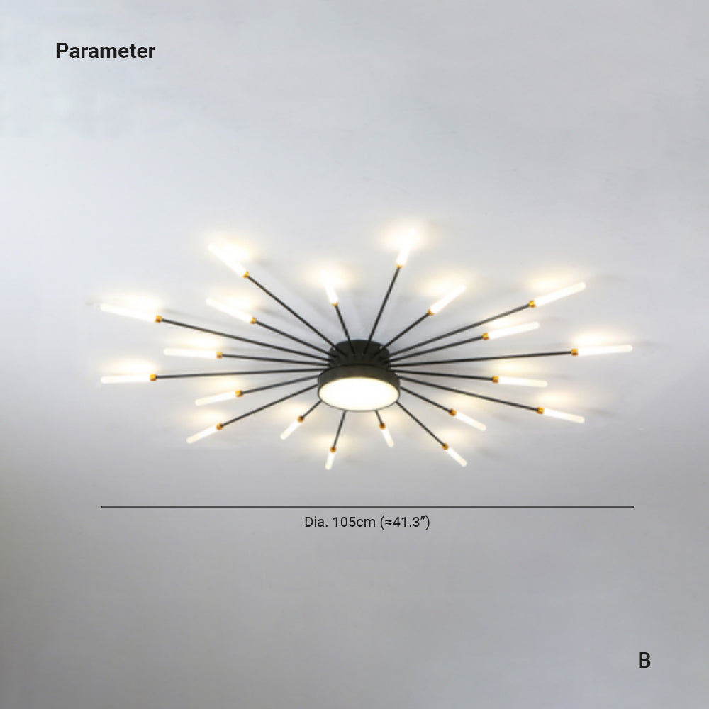 Plafonnier linéaire graphique LED Wesley — vue 4 — Maison Velaro