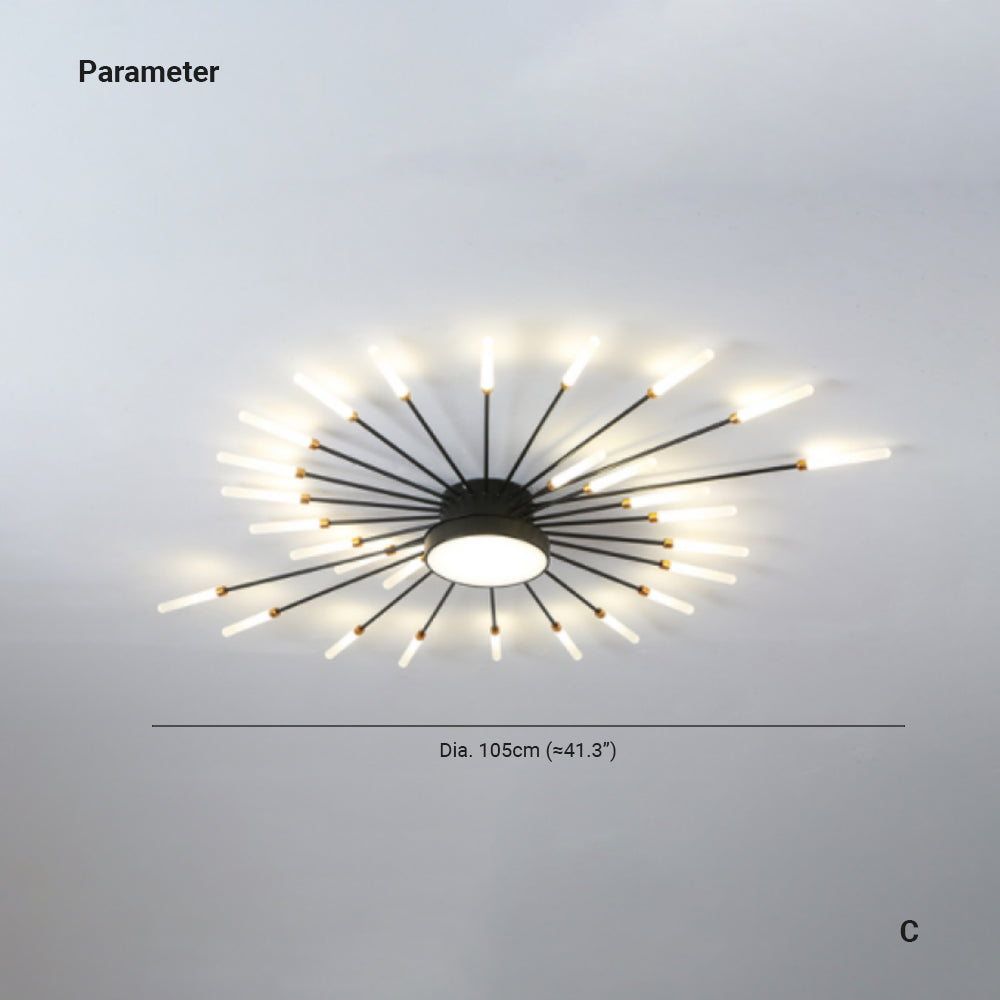 Plafonnier linéaire graphique LED Wesley — vue 5 — Maison Velaro