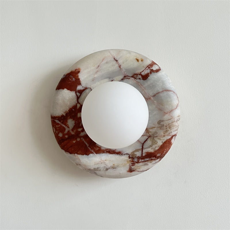 Applique ronde en marbre et verre Hako — vue 15 — Maison Velaro