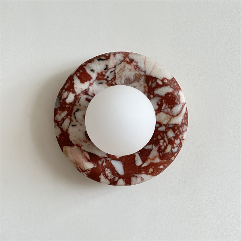 Applique ronde en marbre et verre Hako — vue 16 — Maison Velaro