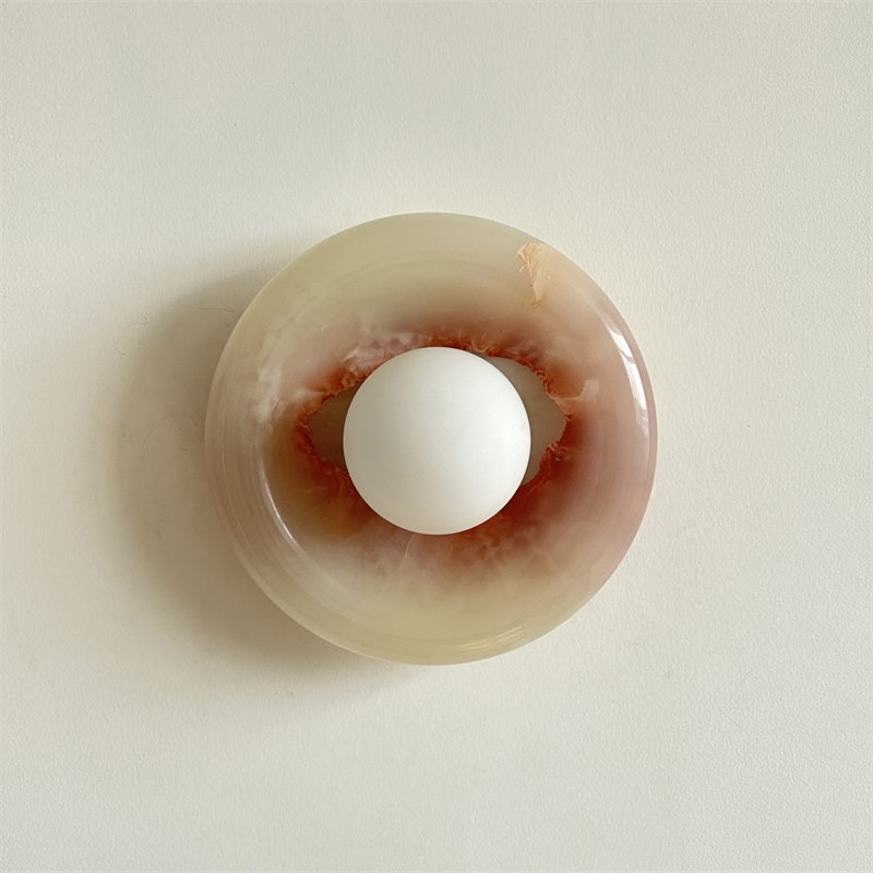 Applique ronde en marbre et verre Hako — vue 44 — Maison Velaro