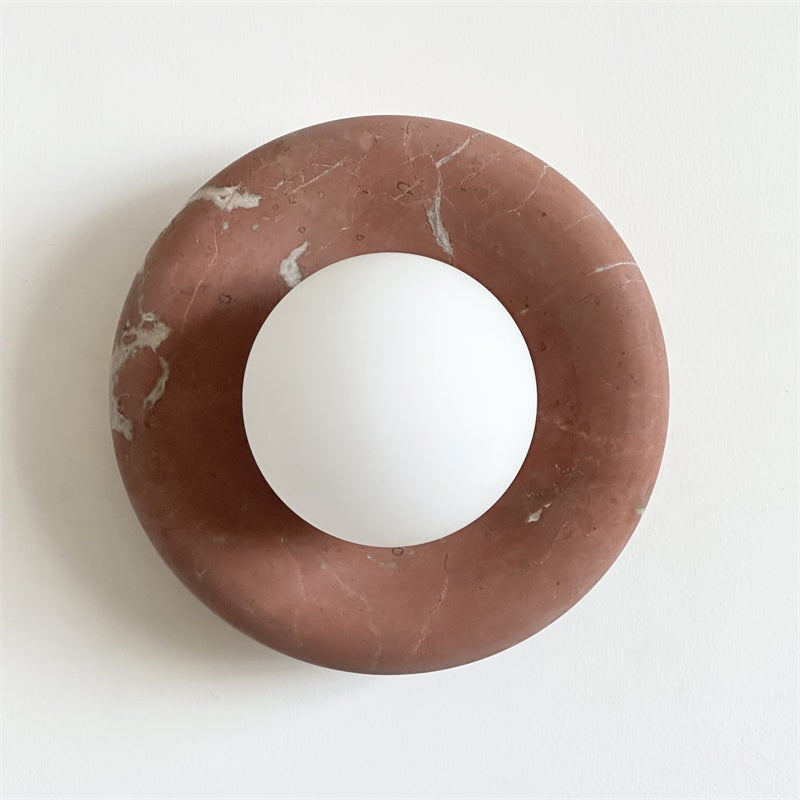 Applique ronde en marbre et verre Hako — vue 17 — Maison Velaro