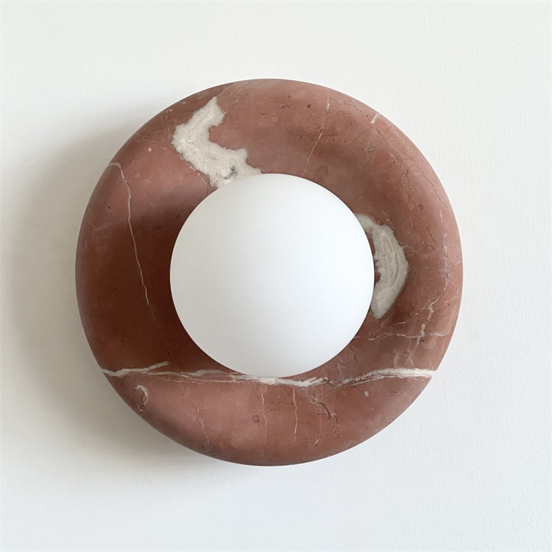 Applique ronde en marbre et verre Hako — vue 19 — Maison Velaro