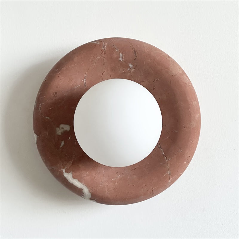 Applique ronde en marbre et verre Hako — vue 20 — Maison Velaro