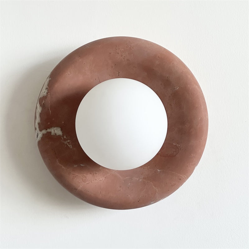 Applique ronde en marbre et verre Hako — vue 21 — Maison Velaro