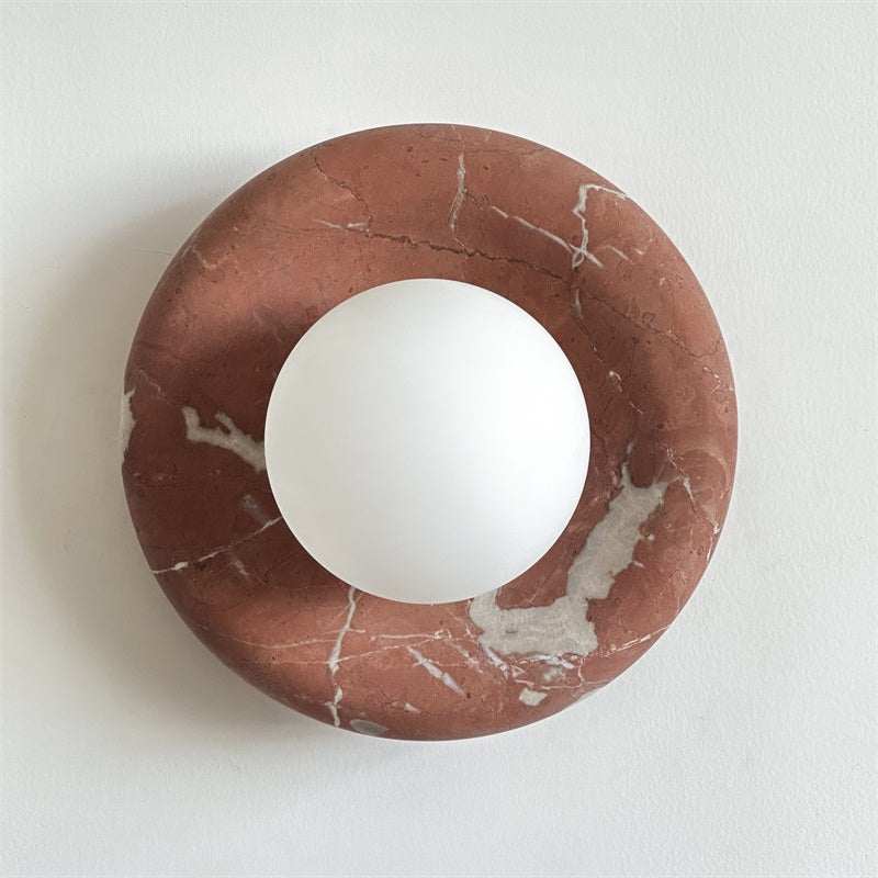 Applique ronde en marbre et verre Hako — vue 25 — Maison Velaro