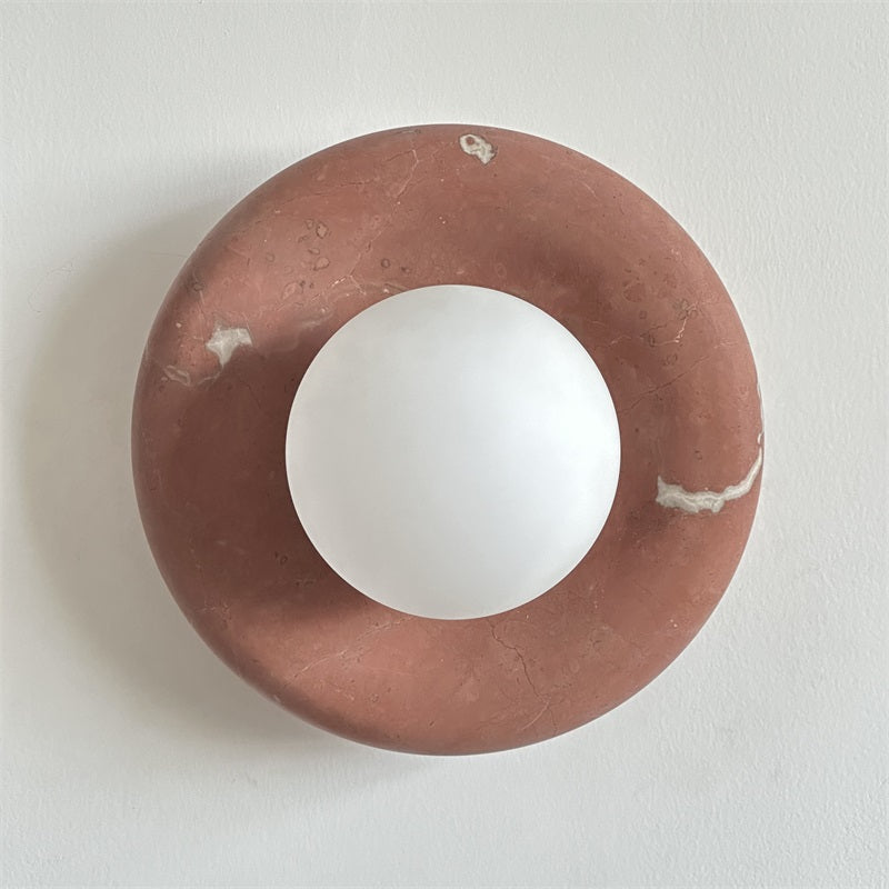 Applique ronde en marbre et verre Hako — vue 28 — Maison Velaro