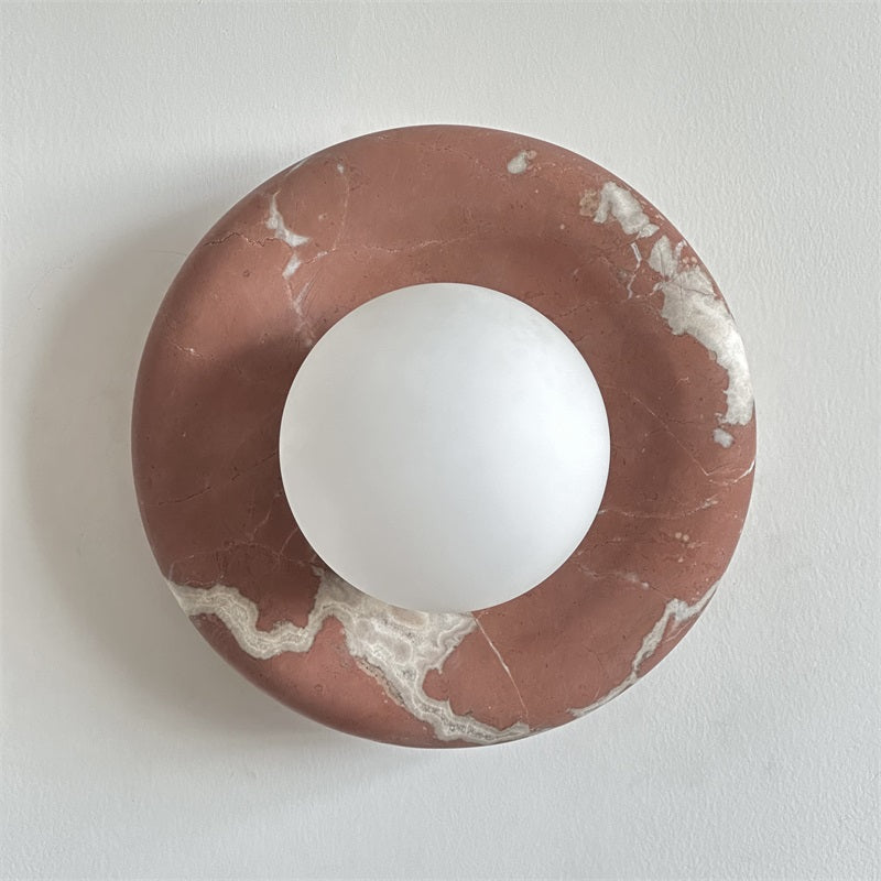 Applique ronde en marbre et verre Hako — vue 46 — Maison Velaro