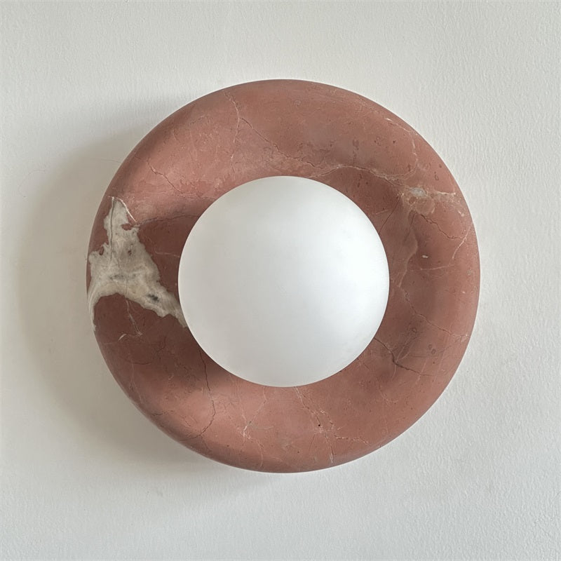 Applique ronde en marbre et verre Hako — vue 29 — Maison Velaro