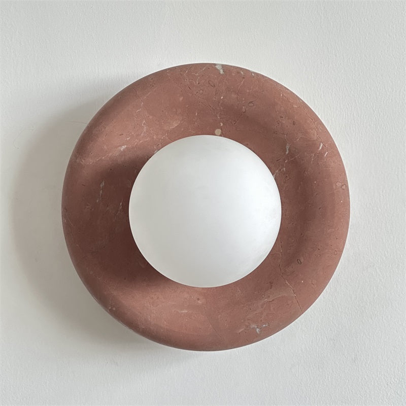 Applique ronde en marbre et verre Hako — vue 30 — Maison Velaro