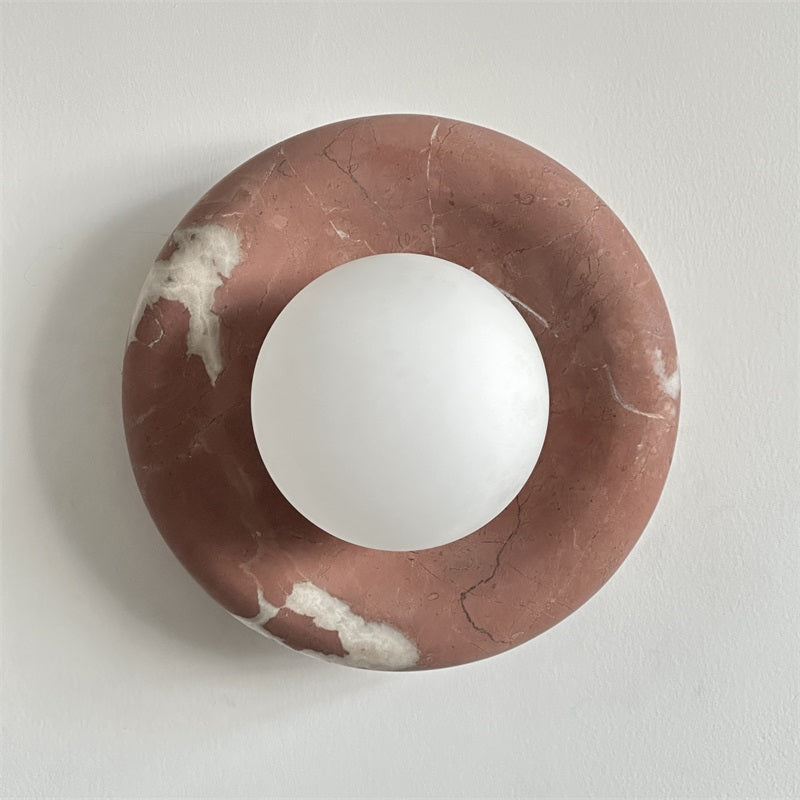 Applique ronde en marbre et verre Hako — vue 31 — Maison Velaro