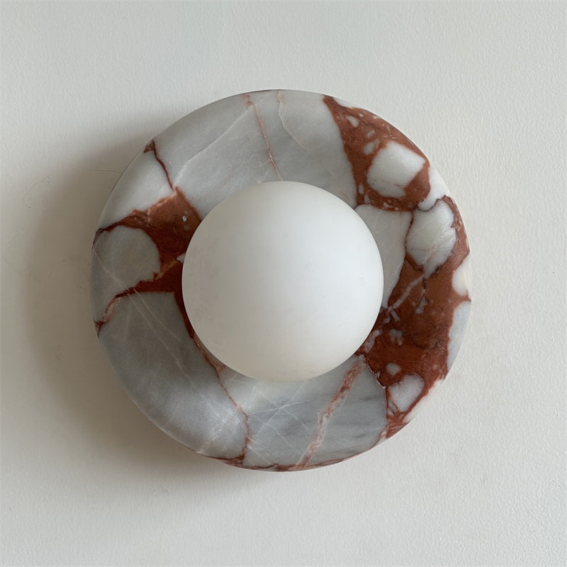 Applique ronde en marbre et verre Hako — vue 32 — Maison Velaro