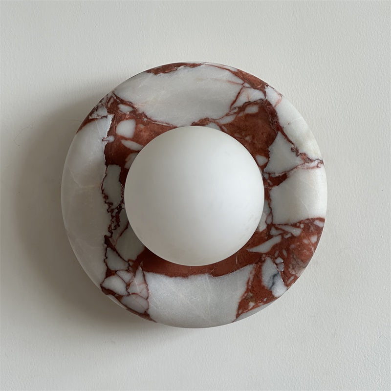 Applique ronde en marbre et verre Hako — vue 35 — Maison Velaro