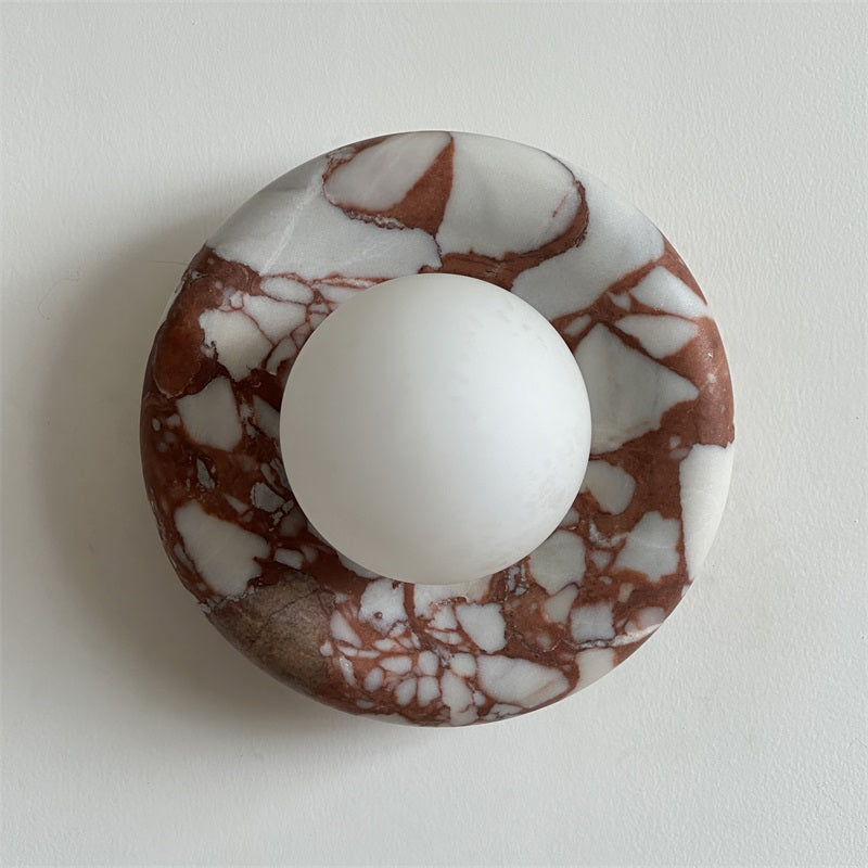 Applique ronde en marbre et verre Hako — vue 36 — Maison Velaro