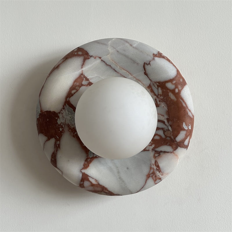Applique ronde en marbre et verre Hako — vue 37 — Maison Velaro
