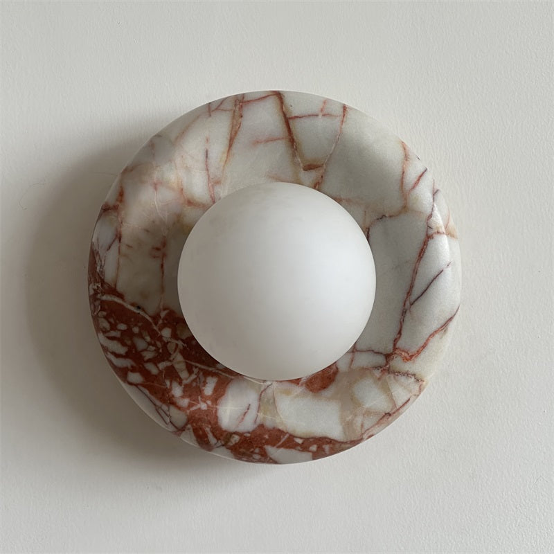 Applique ronde en marbre et verre Hako — vue 38 — Maison Velaro