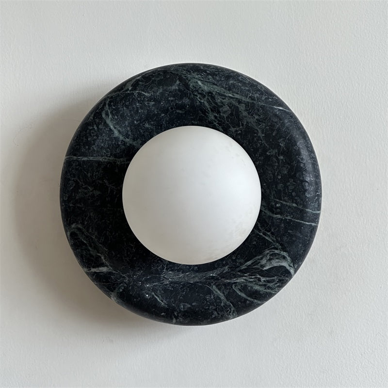 Applique ronde en marbre et verre Hako — vue 39 — Maison Velaro