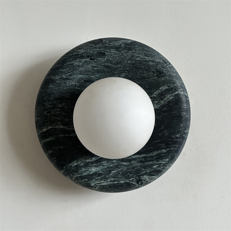 Applique ronde en marbre et verre Hako — vue 43 — Maison Velaro