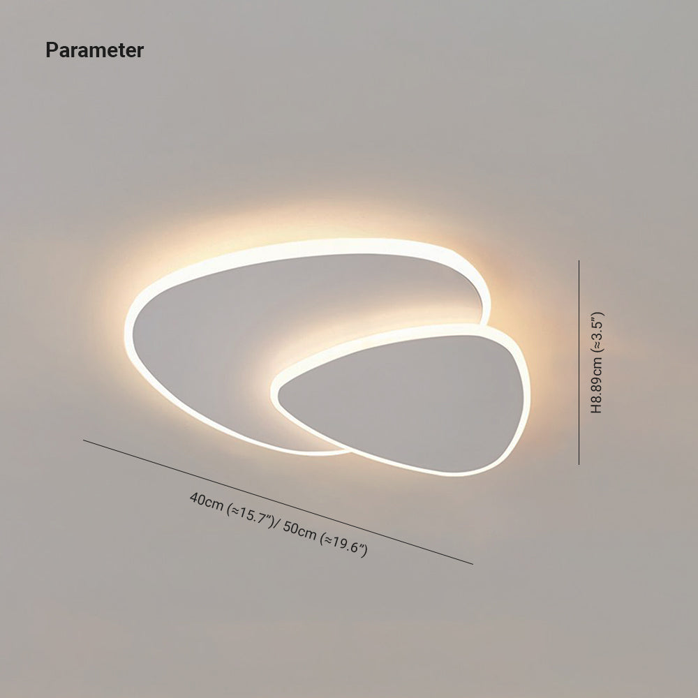 Plafonnier LED triangulaire blanc Zeno — vue 4 — Maison Velaro