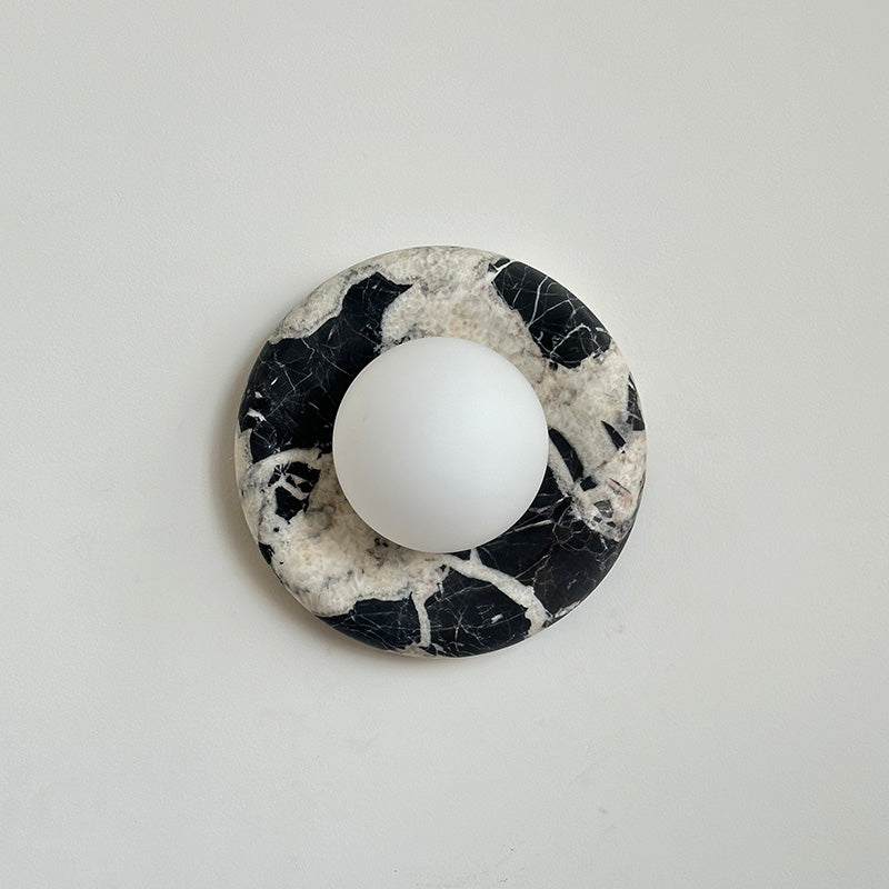 Applique ronde en marbre et verre Hako — vue 48 — Maison Velaro