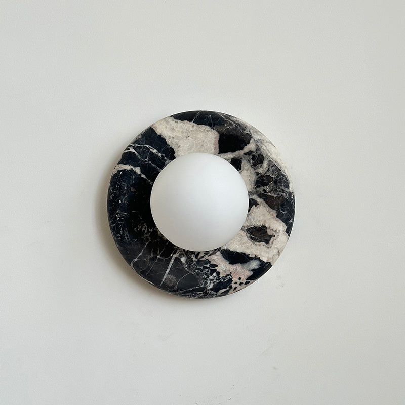 Applique ronde en marbre et verre Hako — vue 50 — Maison Velaro