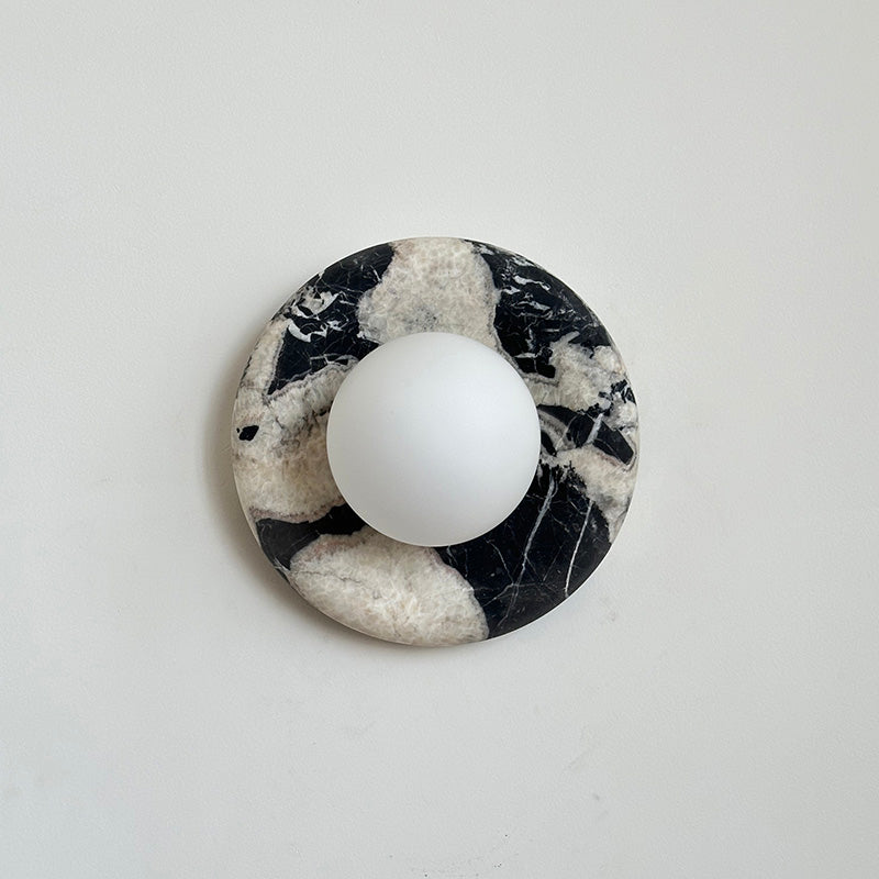 Applique ronde en marbre et verre Hako — vue 51 — Maison Velaro