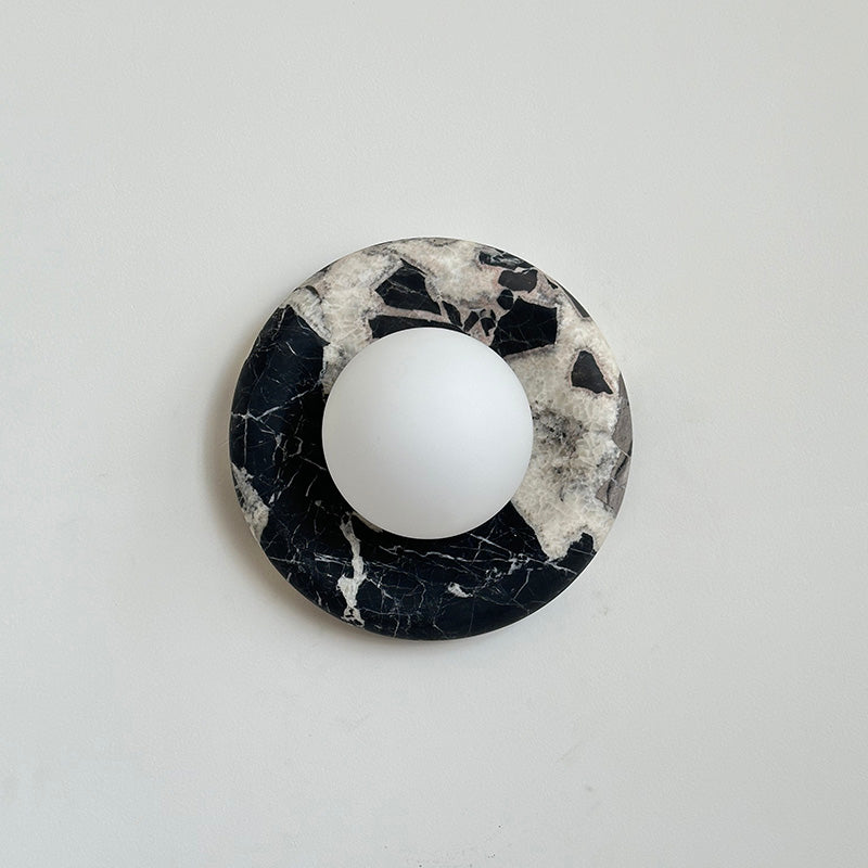 Applique ronde en marbre et verre Hako — vue 52 — Maison Velaro
