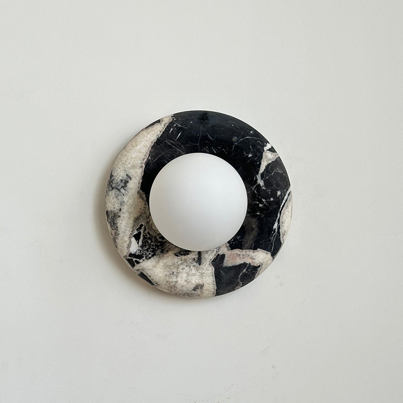 Applique ronde en marbre et verre Hako — vue 53 — Maison Velaro