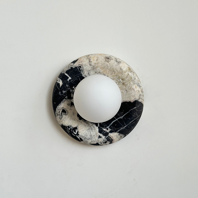 Applique ronde en marbre et verre Hako — vue 54 — Maison Velaro