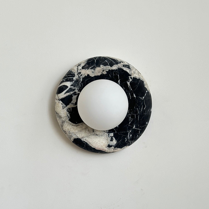 Applique ronde en marbre et verre Hako — vue 56 — Maison Velaro