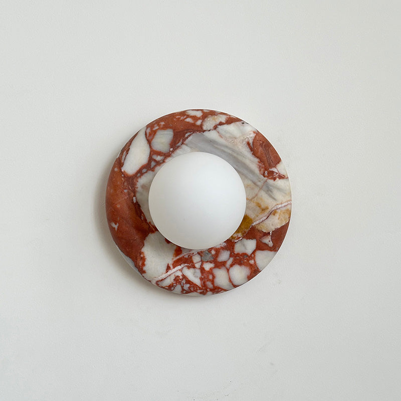Applique ronde en marbre et verre Hako — vue 58 — Maison Velaro