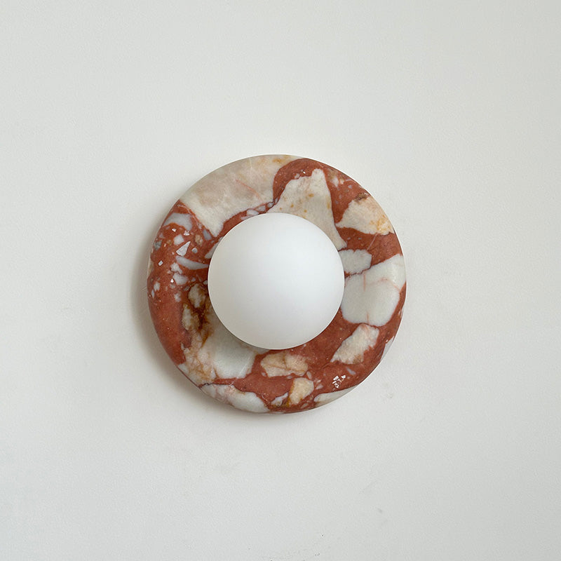 Applique ronde en marbre et verre Hako — vue 59 — Maison Velaro