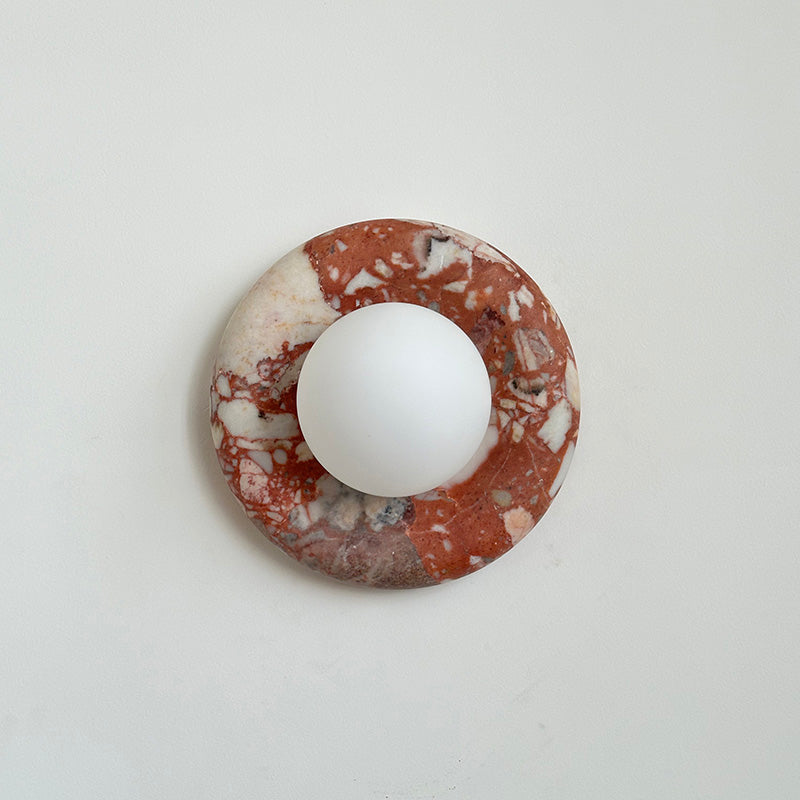 Applique ronde en marbre et verre Hako — vue 62 — Maison Velaro