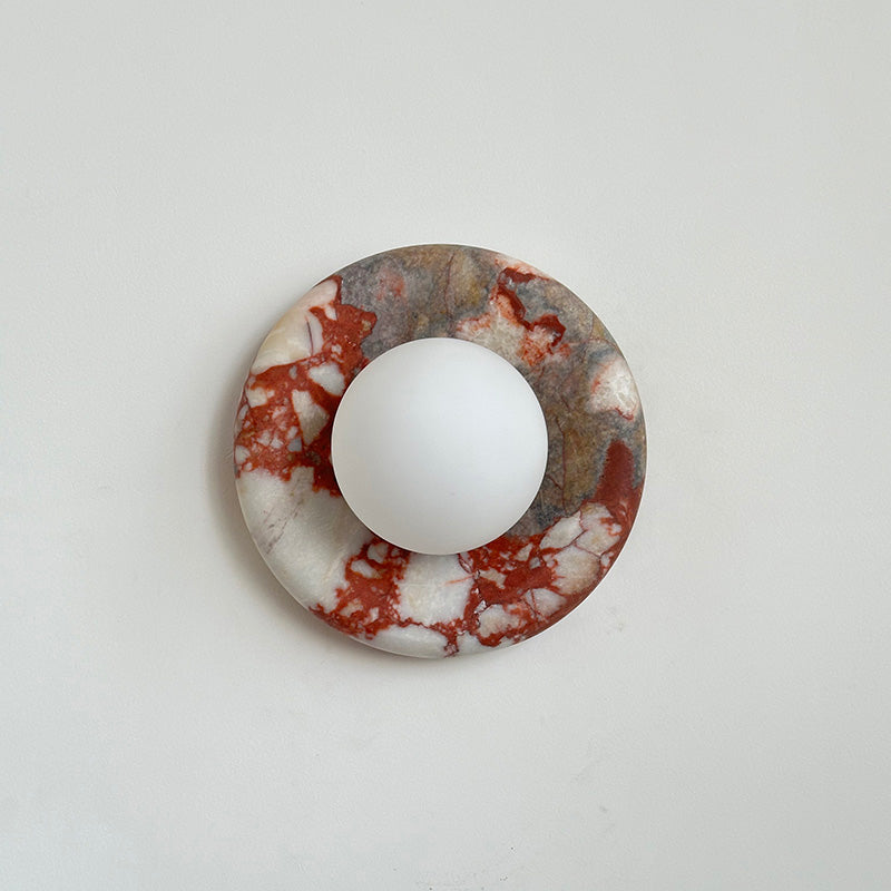 Applique ronde en marbre et verre Hako — vue 63 — Maison Velaro