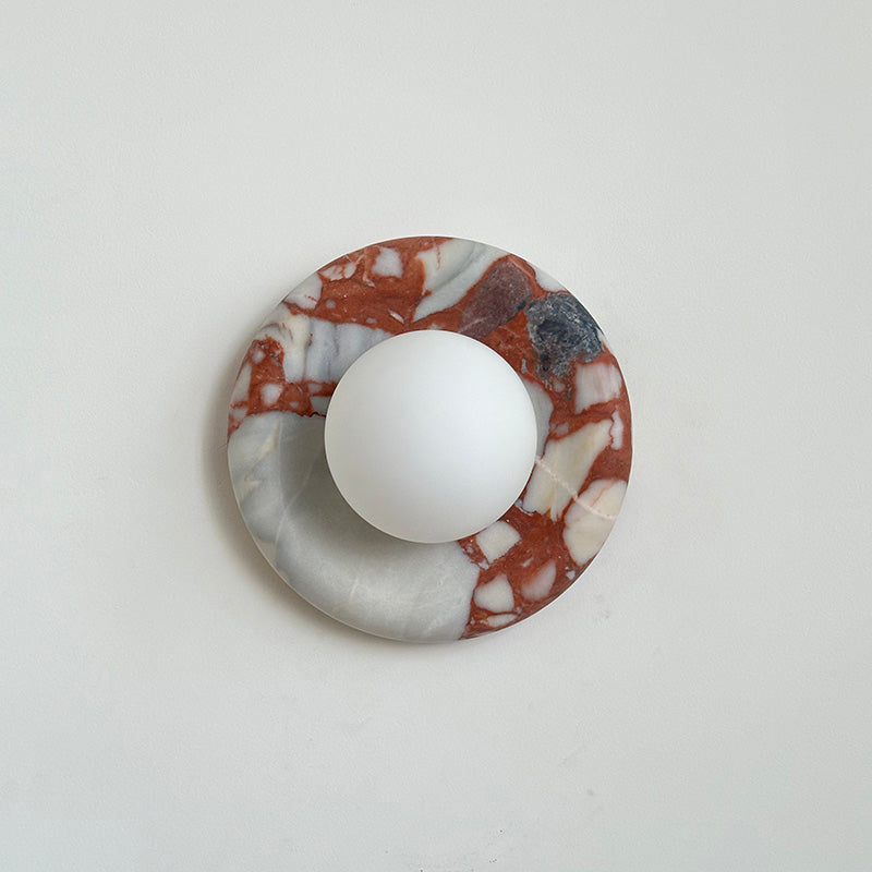 Applique ronde en marbre et verre Hako — vue 9 — Maison Velaro