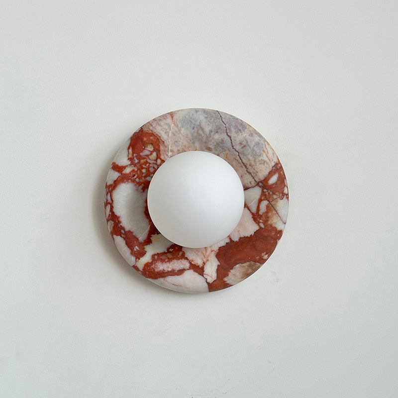 Applique ronde en marbre et verre Hako — vue 10 — Maison Velaro