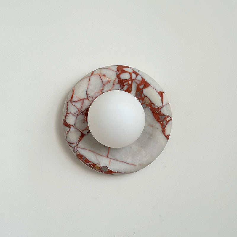 Applique ronde en marbre et verre Hako — vue 64 — Maison Velaro