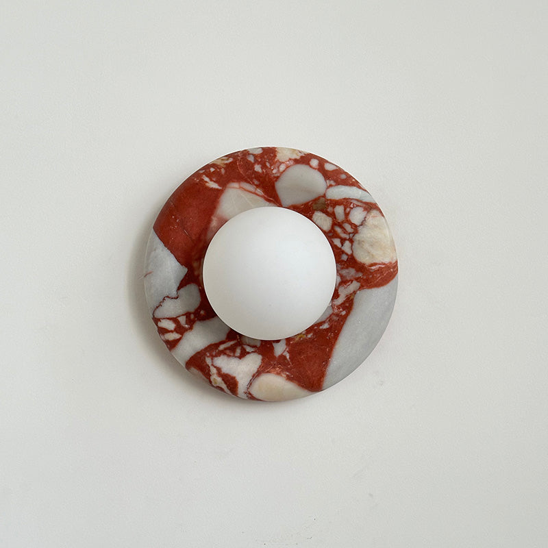 Applique ronde en marbre et verre Hako — vue 67 — Maison Velaro