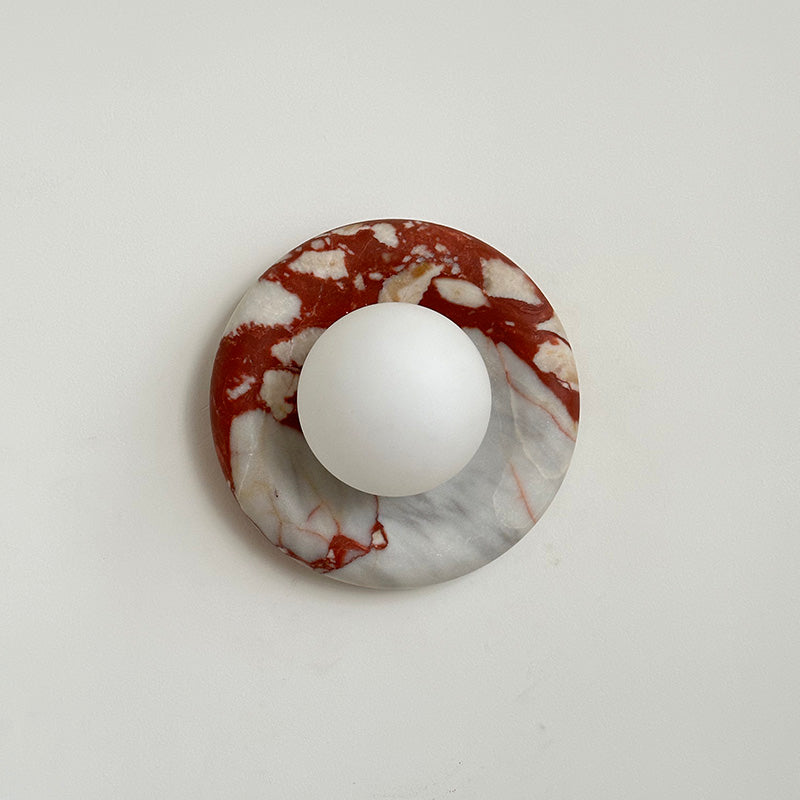 Applique ronde en marbre et verre Hako — vue 12 — Maison Velaro