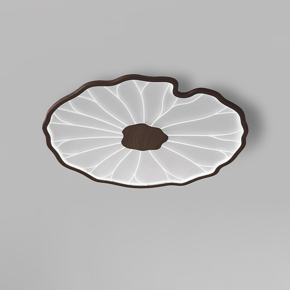 Plafonnier feuille de lotus finition bois Solara — vue 14 — Maison Velaro