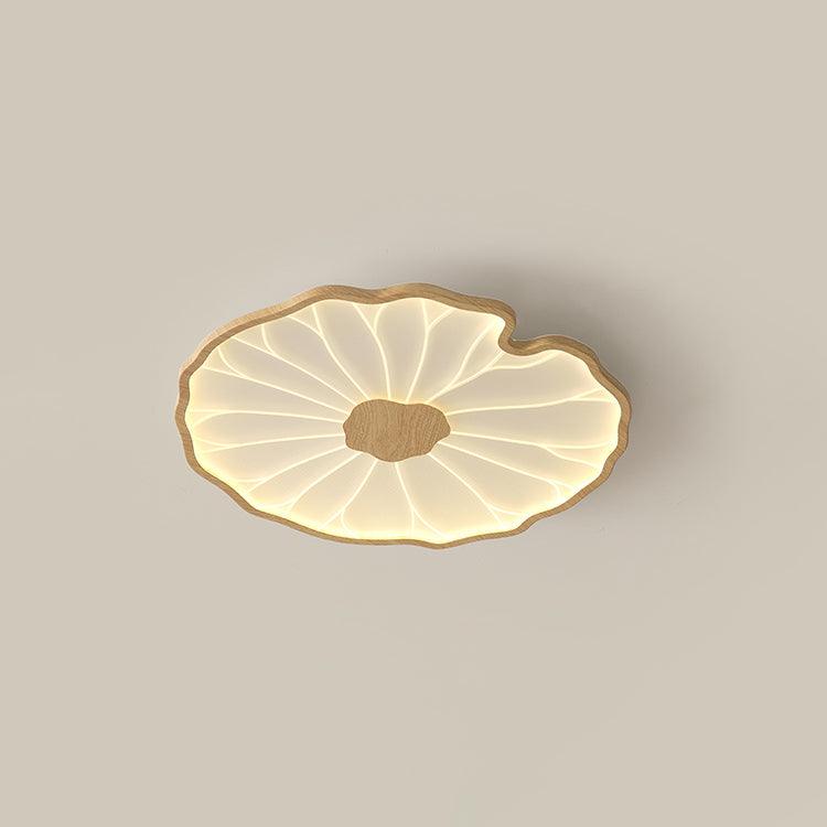 Plafonnier feuille de lotus finition bois Solara — vue 7 — Maison Velaro