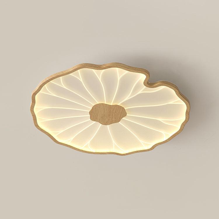 Plafonnier feuille de lotus finition bois Solara — vue 13 — Maison Velaro