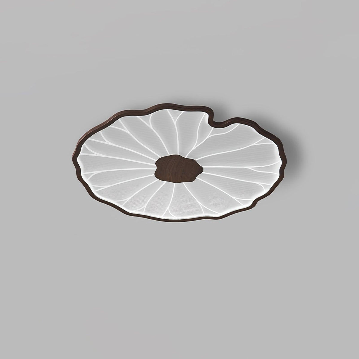 Plafonnier feuille de lotus finition bois Solara — vue 10 — Maison Velaro
