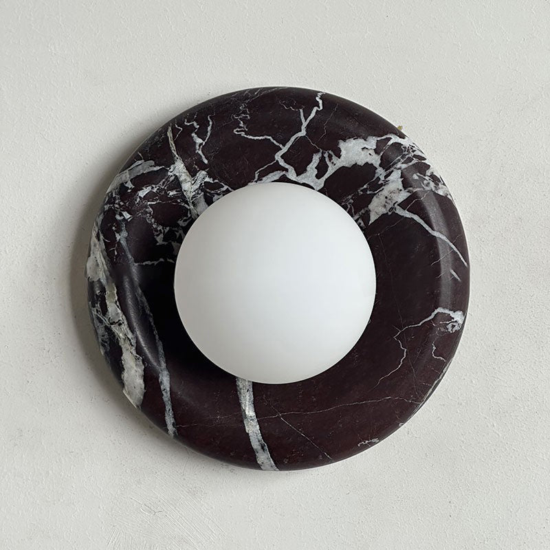 Applique ronde en marbre et verre Hako — vue 8 — Maison Velaro